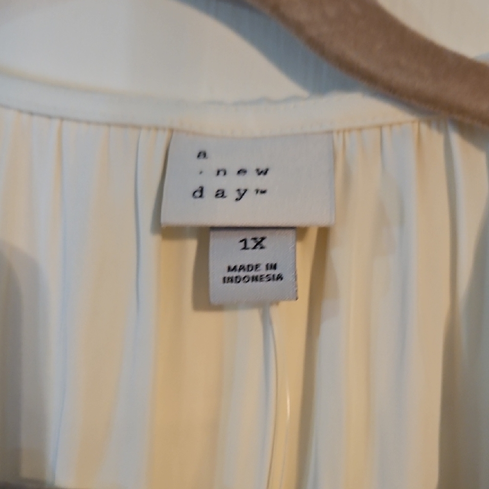 a new day Ivory Ruffle Wrap Blouse - Picture 3 of 5